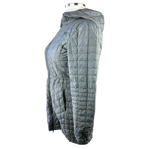 The North Face ThermoBall Parka Jacket Gray Puffer Hooded Outdoor Women's Medium - Picture 12 of 16